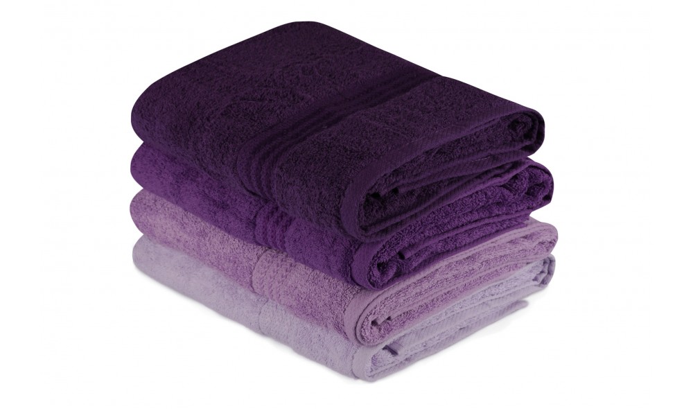 Set prosop de baie (4 piese), Rainbow - Lilac
