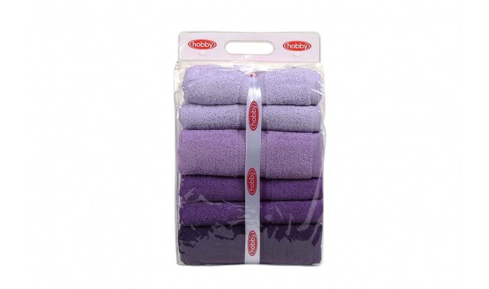 Set prosop de baie (4 piese), Rainbow - Lilac