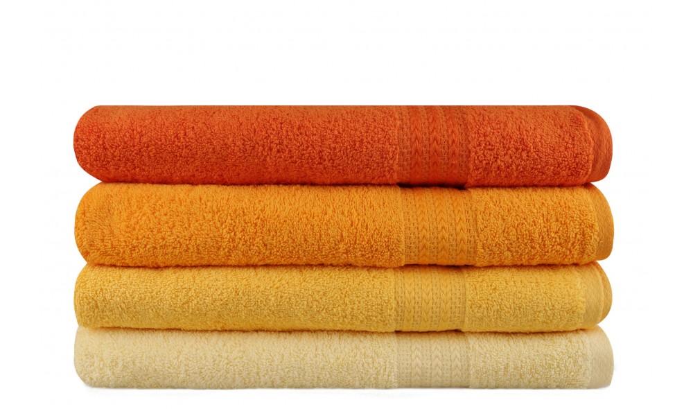 Set prosop de baie (4 piese), Rainbow - Yellow