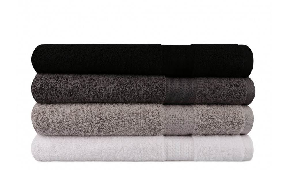 Set prosop de baie (4 piese), Rainbow - Black
