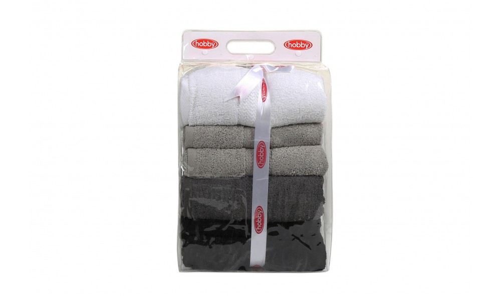 Set prosop de baie (4 piese), Rainbow - Black