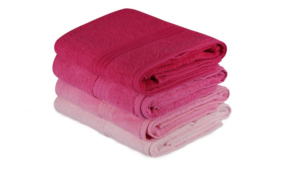 Set prosop de baie (4 piese), Rainbow - Pink