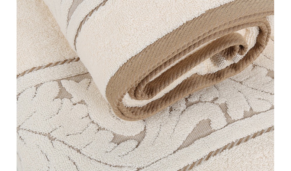 Set prosop de baie (2 piese), Sultan - Cream