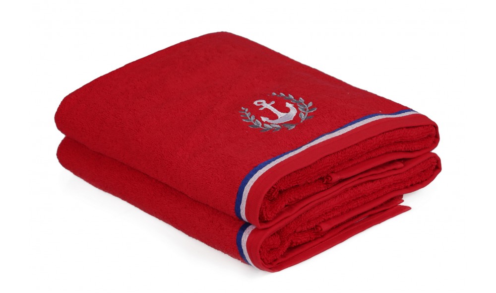 Set prosop de baie (2 piese), Maritim - Red