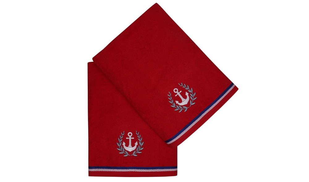 Set prosop de baie (2 piese), Maritim - Red