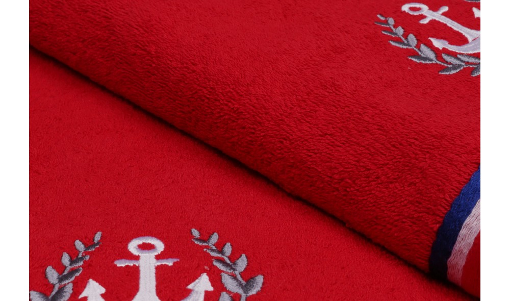 Set prosop de baie (2 piese), Maritim - Red