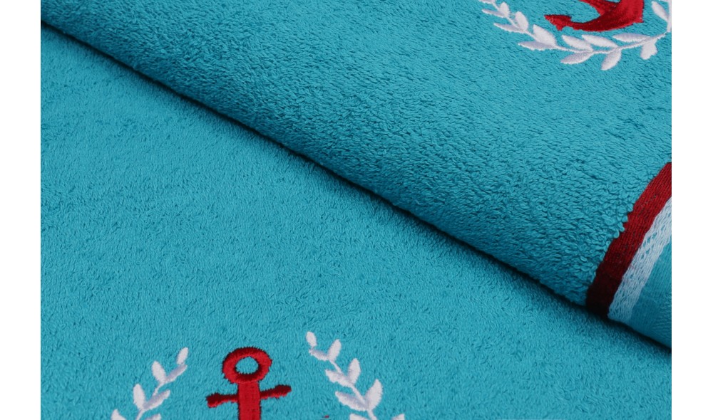 Set prosop de baie (2 piese), Maritim - Turquoise