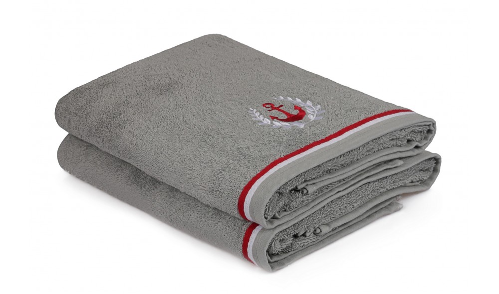 Set prosop de baie (2 piese), Maritim - Grey