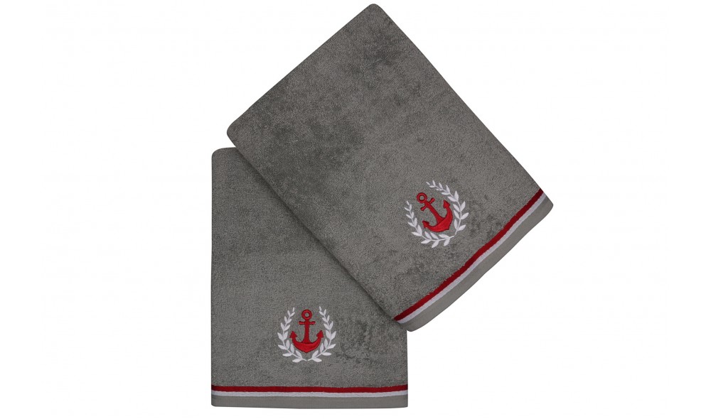Set prosop de baie (2 piese), Maritim - Grey