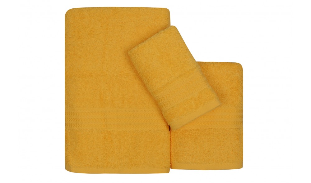 Set prosoape (3 bucati), Rainbow - Dark Yellow
