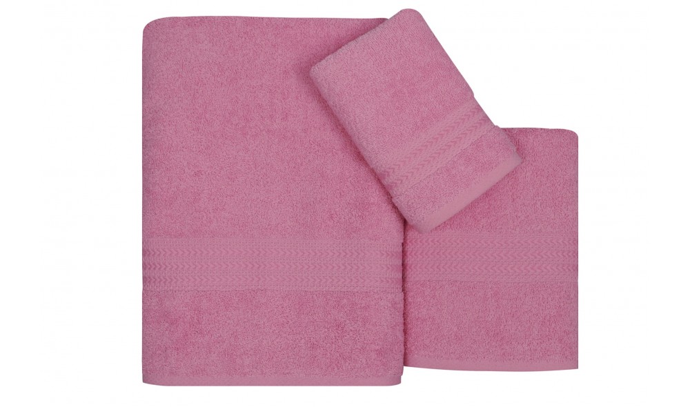 Set prosoape (3 bucati), Rainbow - Pink