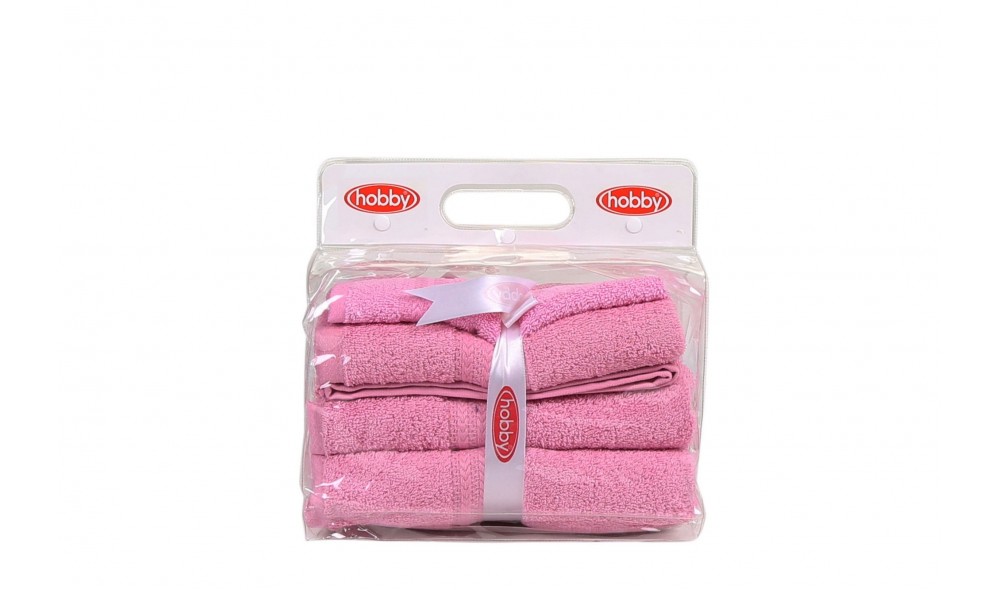 Set prosoape (3 bucati), Rainbow - Pink