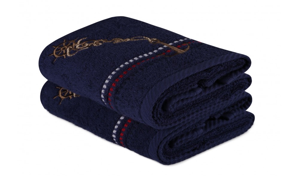 Set prosop de maini (2 piese), Marina - Dark Blue Cipa v2