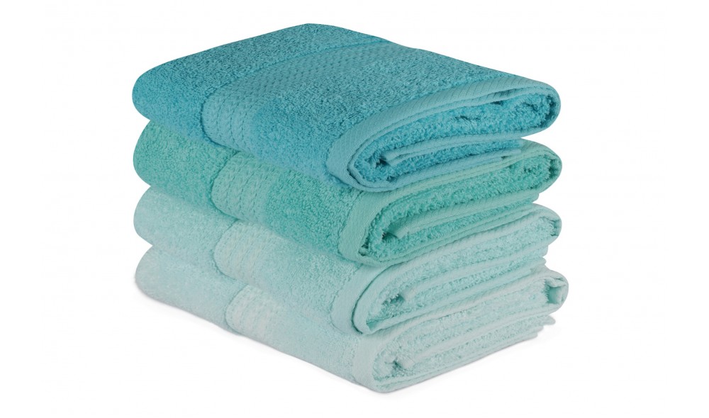 Set prosop de maini (4 piese), Rainbow - Water Green