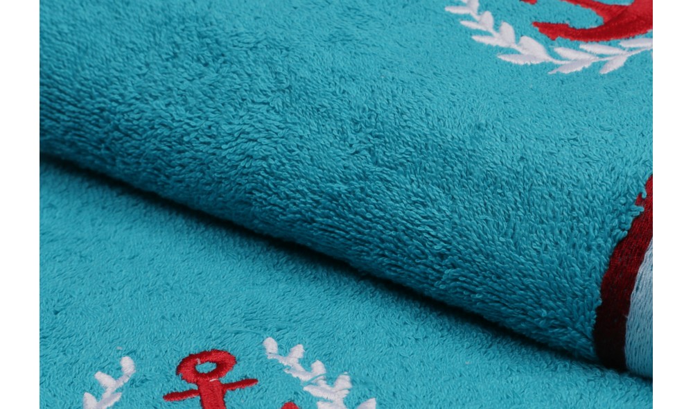 Set prosop de maini (2 piese), Maritim - Turquoise