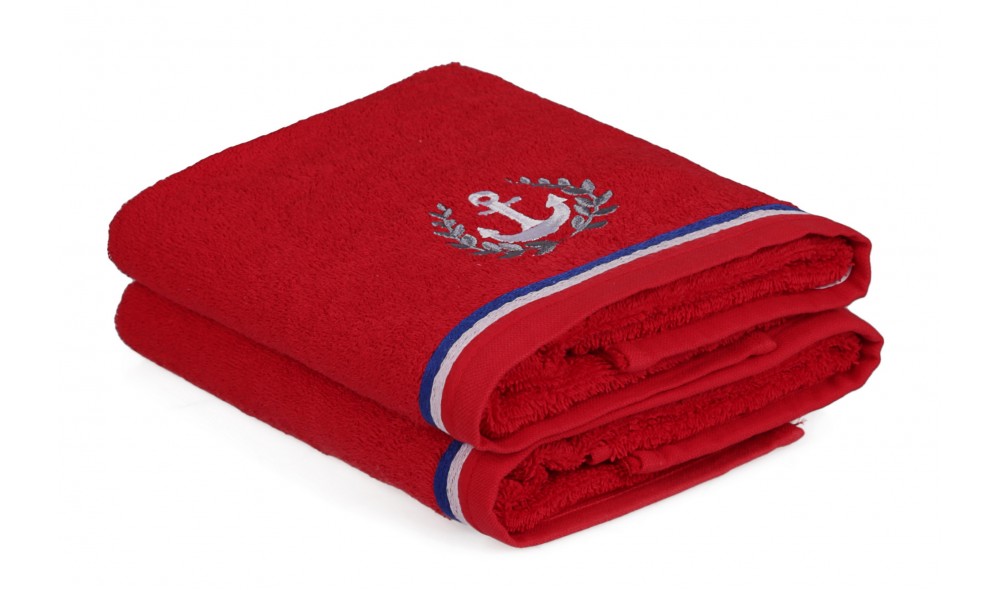 Set prosop de maini (2 piese), Maritim - Red