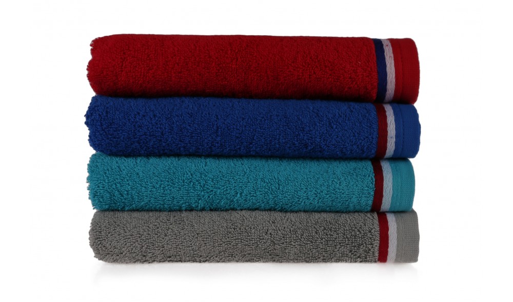 Set prosop de maini (4 piese), Maritim - Red, Grey, Turquoise, Royal