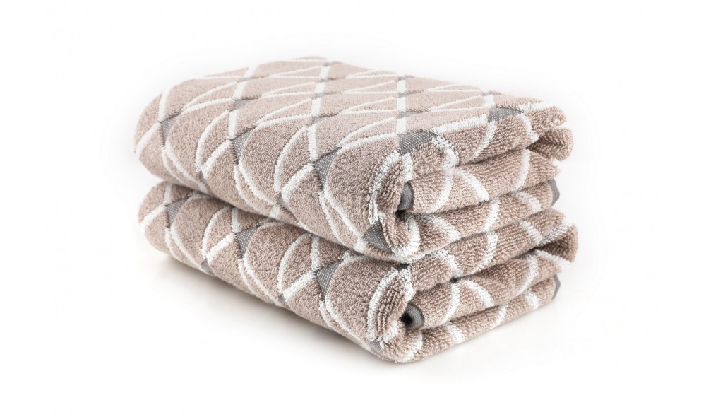 Set prosop de baie (2 piese), Delta - Light Brown