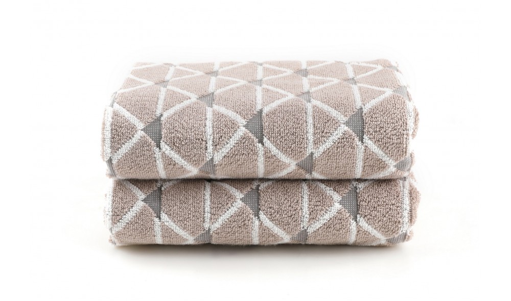 Set prosop de baie (2 piese), Delta - Light Brown