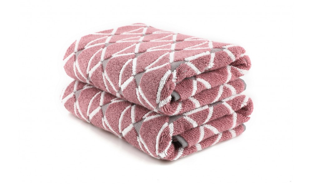 Set prosop de baie (2 piese), Delta - Rose