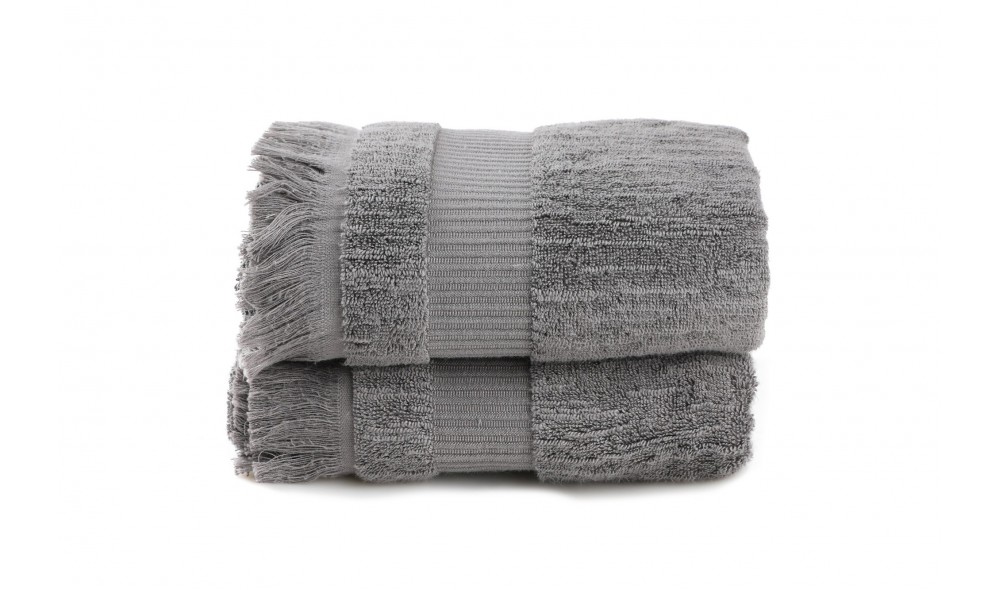 Set prosop de baie (2 piese), Zeus - Dark Grey