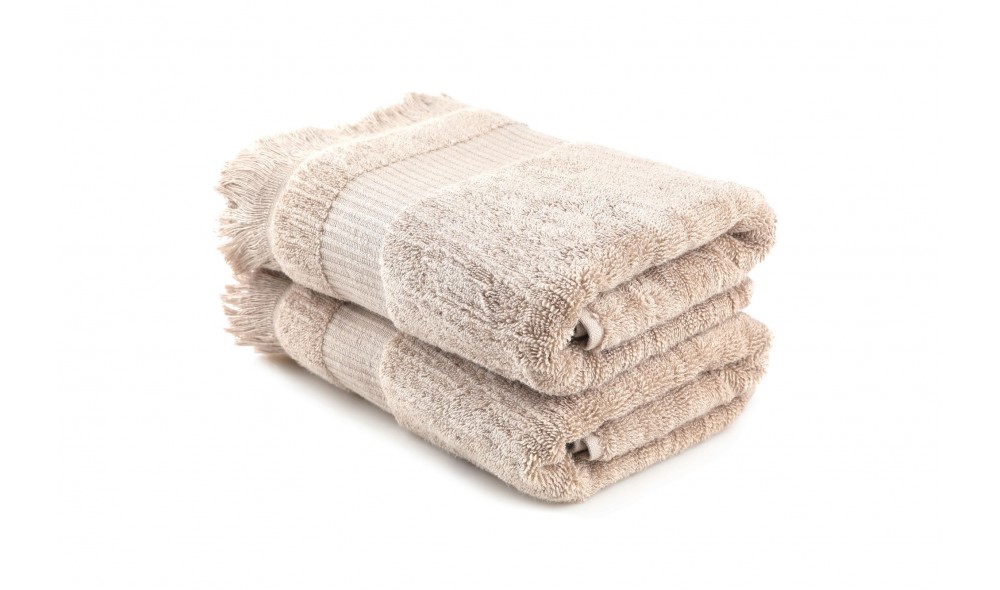 Set prosop de baie (2 piese), Zeus - Light Brown