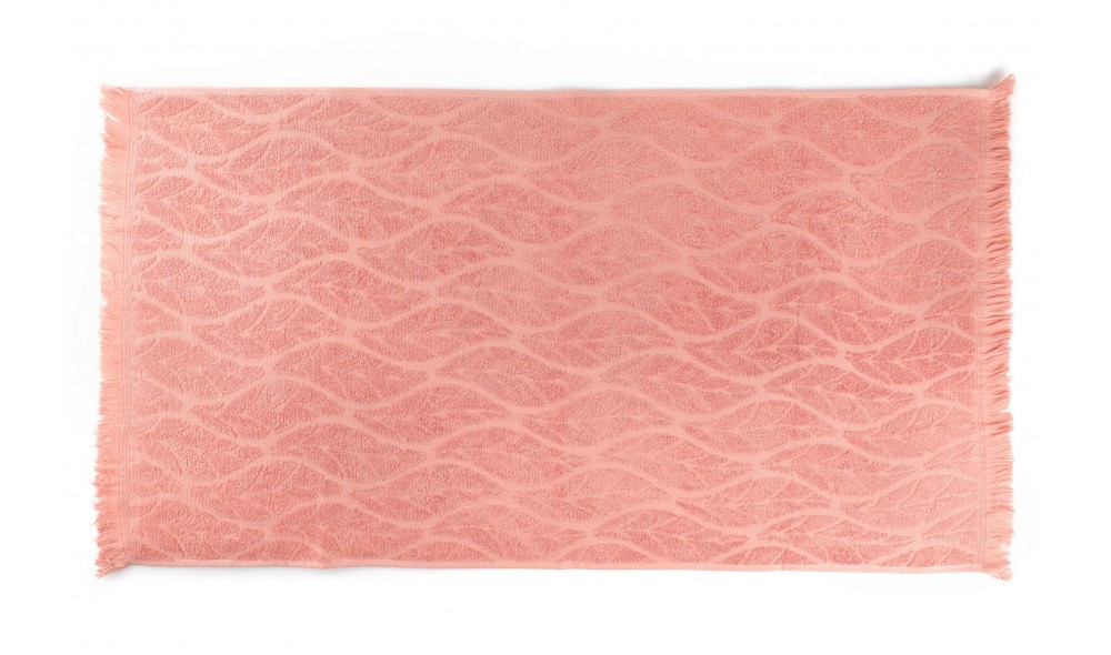 Set prosop de baie (2 piese), Leaf - Salmon