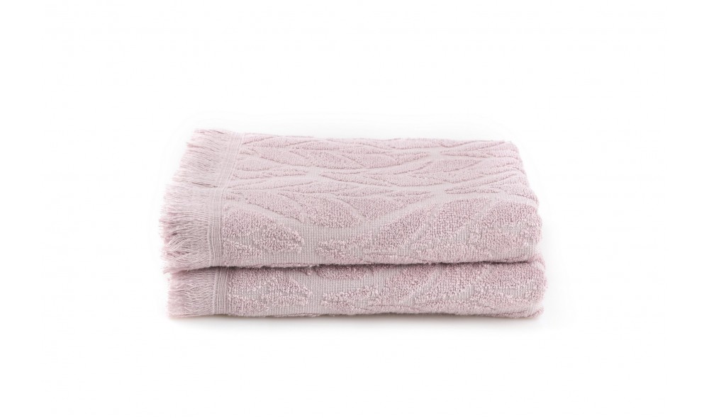 Set prosop de baie (2 piese), Leaf - Plum
