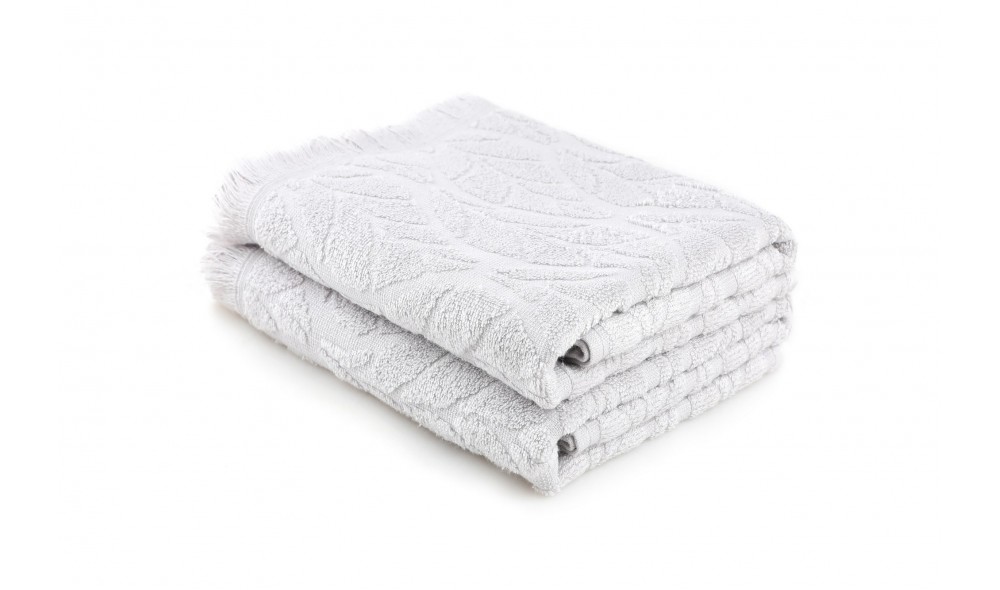 Set prosop de maini (2 piese), Leaf - Light Grey
