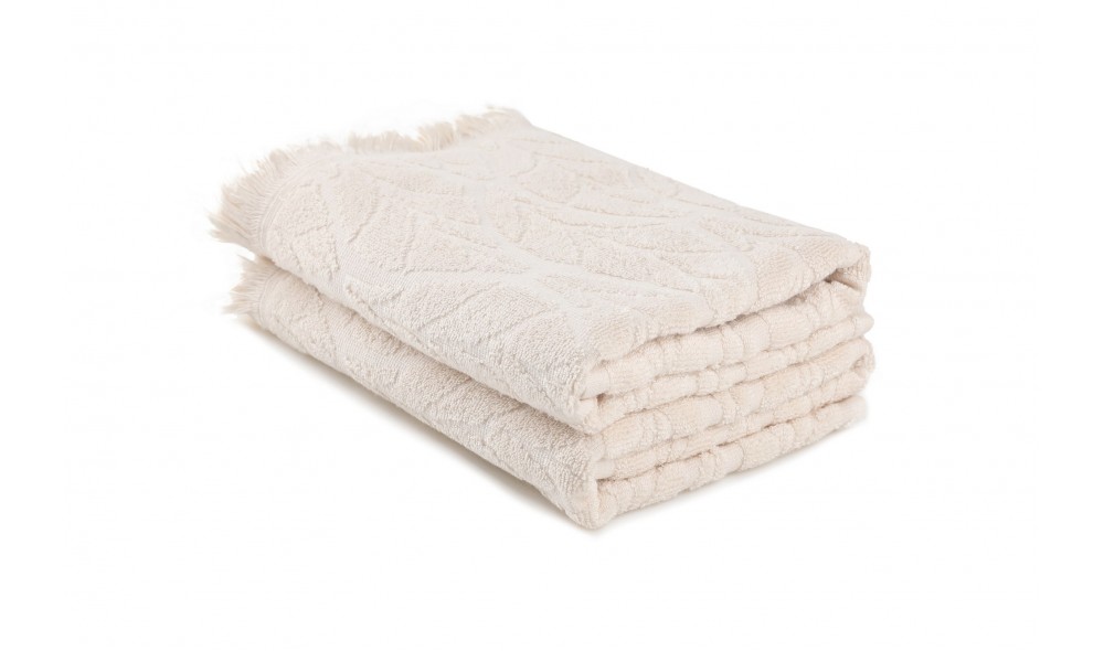 Set prosop de maini (2 piese), Leaf - Cappuccino