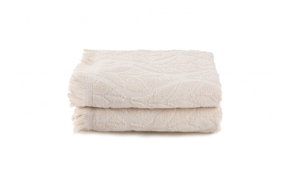 Set prosop de baie (2 piese), Leaf - Cappuccino