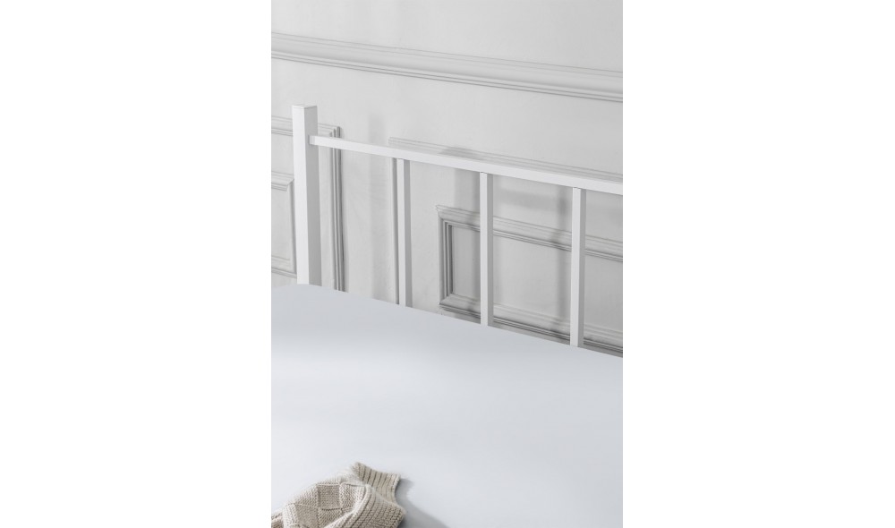 Pat de o persoana, K90 - 90x190 cm, Alb