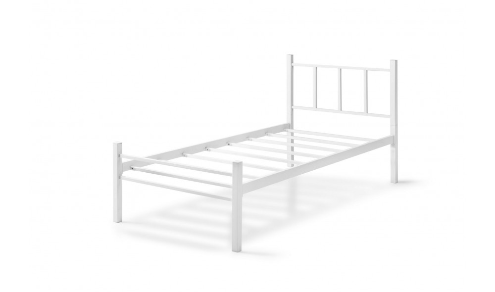 Pat de o persoana, K90 - 90x190 cm, Alb