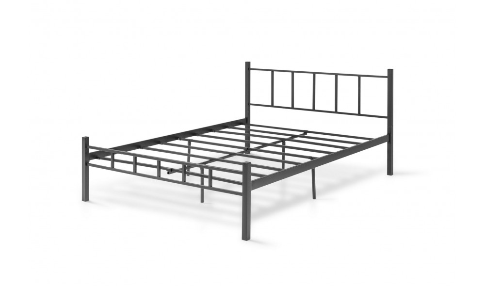 Pat dublu, K90 - 120x200 cm, Negru