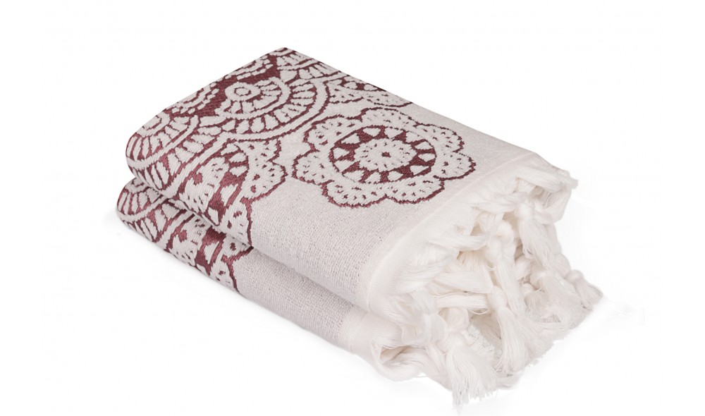 Set prosop de maini (2 piese), Marcello - Claret Red