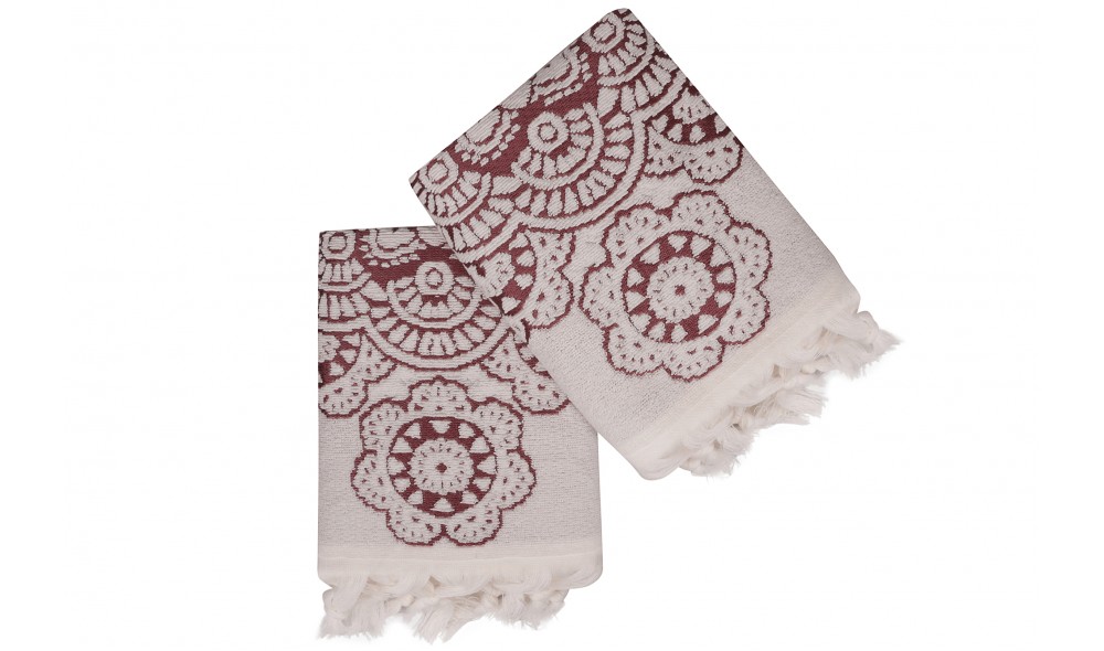 Set prosop de maini (2 piese), Marcello - Claret Red