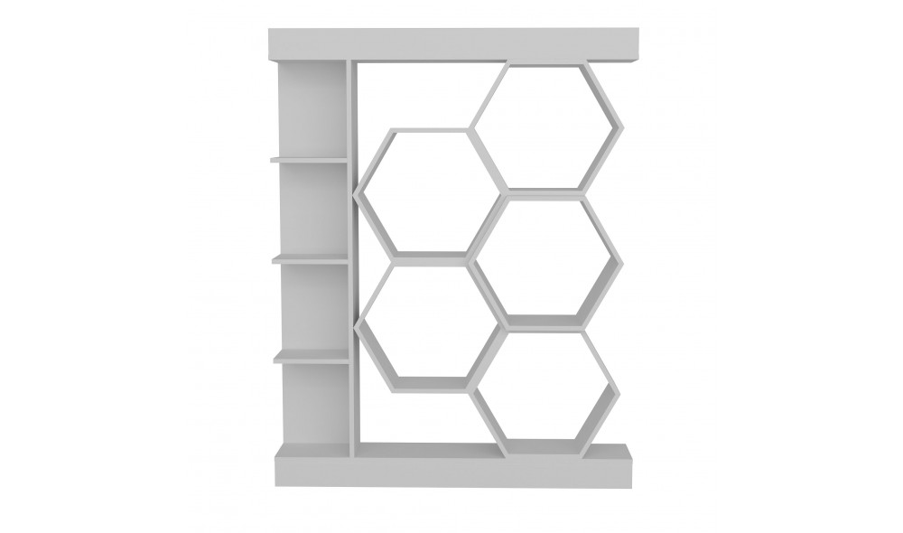 Raft pentru carti, Sueno, Alb, 140 x 177 x 30 cm