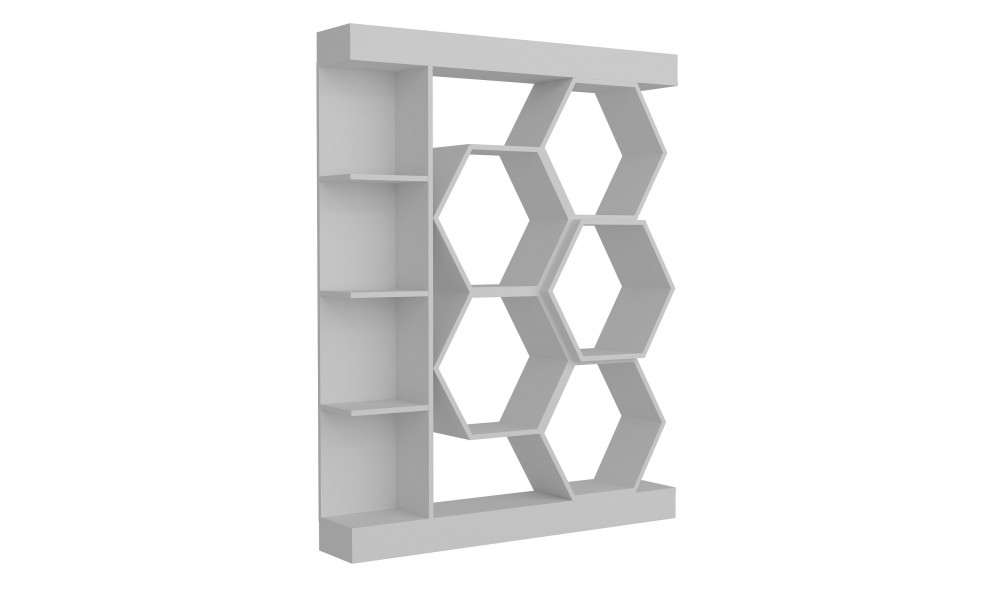 Raft pentru carti, Sueno, Alb, 140 x 177 x 30 cm