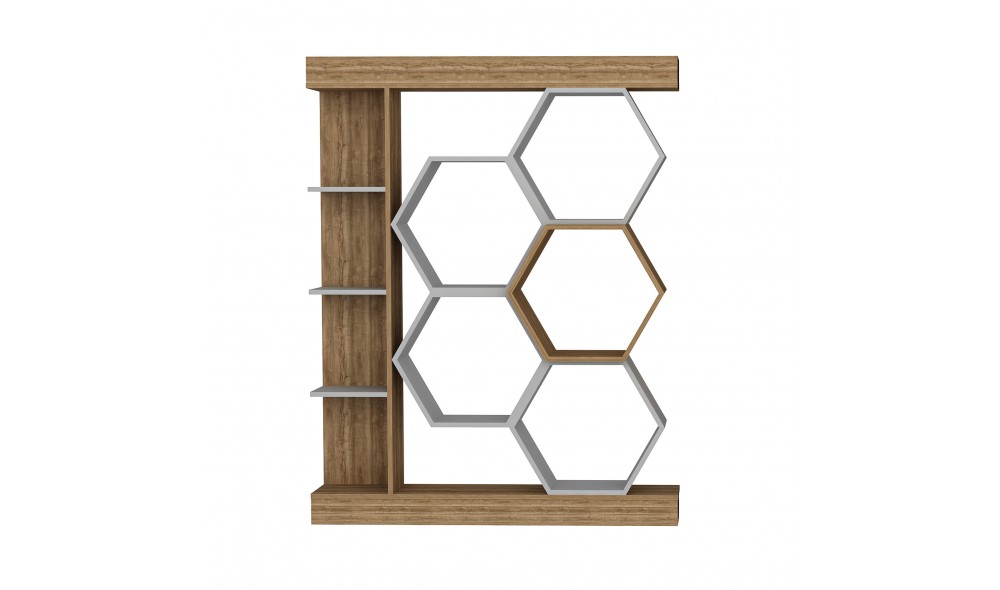 Raft pentru carti, Sueno, AlbNuc, 140 x 177 x 30 cm