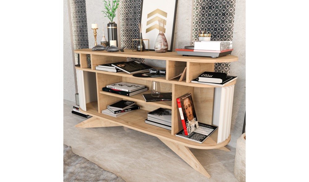 Consola, Stor, StejarAlb, 150 x 75 x 43 cm