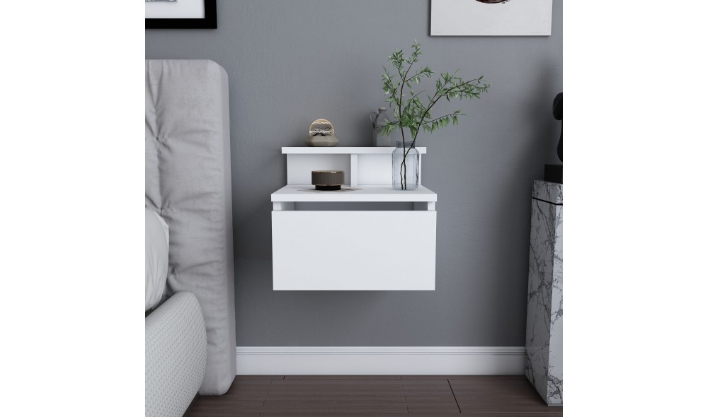 Noptiera, Alice, Alb, 40 x 35 x 32 cm