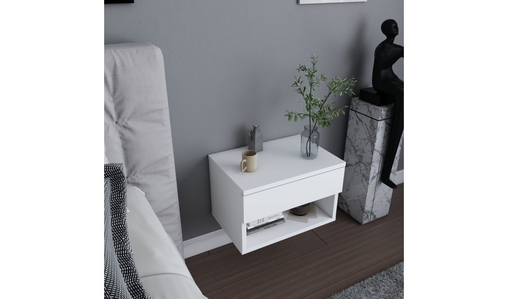 Noptiera, Jamot, Alb, 45 x 32 x 29 cm