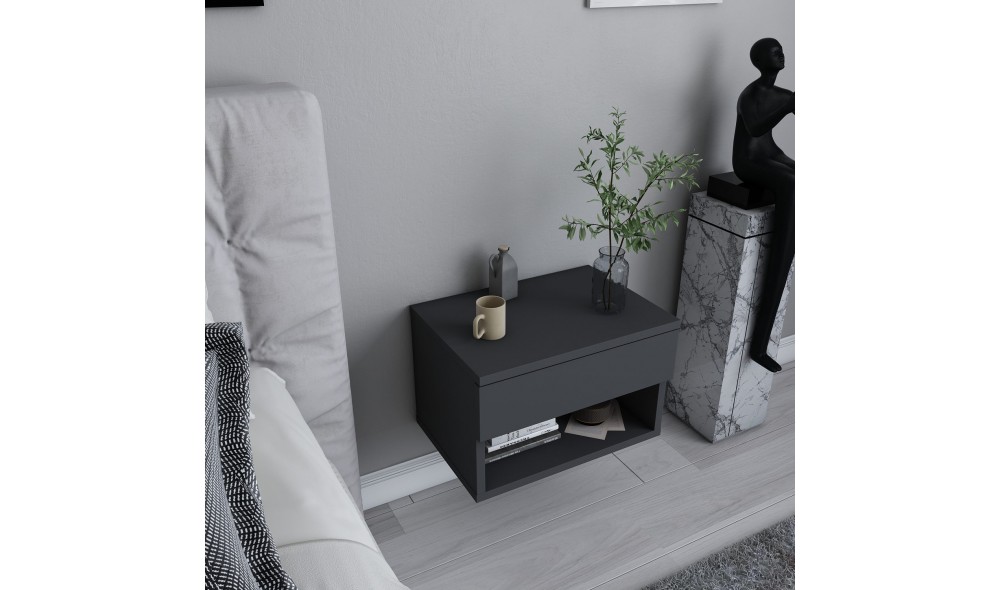 Noptiera, Jamot, Antracit, 45 x 32 x 29 cm