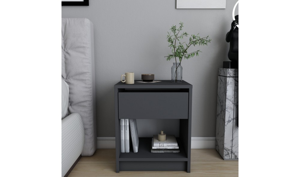 Noptiera, Sheridan, Antracit, 45 x 53 x 36 cm