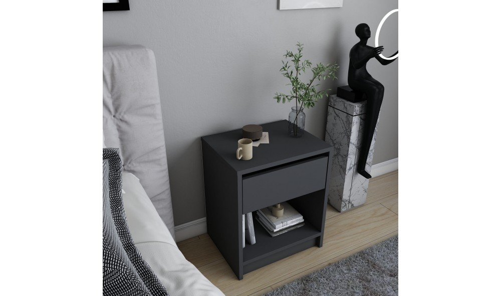 Noptiera, Sheridan, Antracit, 45 x 53 x 36 cm