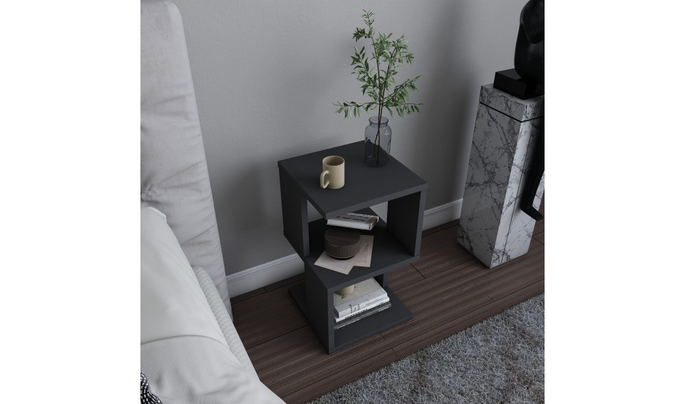 Noptiera, Carter, Antracit, 30 x 49 x 30 cm