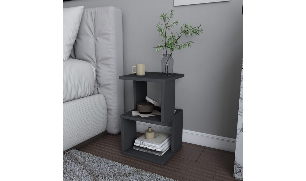 Noptiera, Carter, Antracit, 30 x 49 x 30 cm