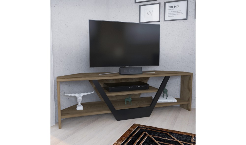 Suport TV, Sares, Oud StejarNegru, 120 x 37 x 35 cm