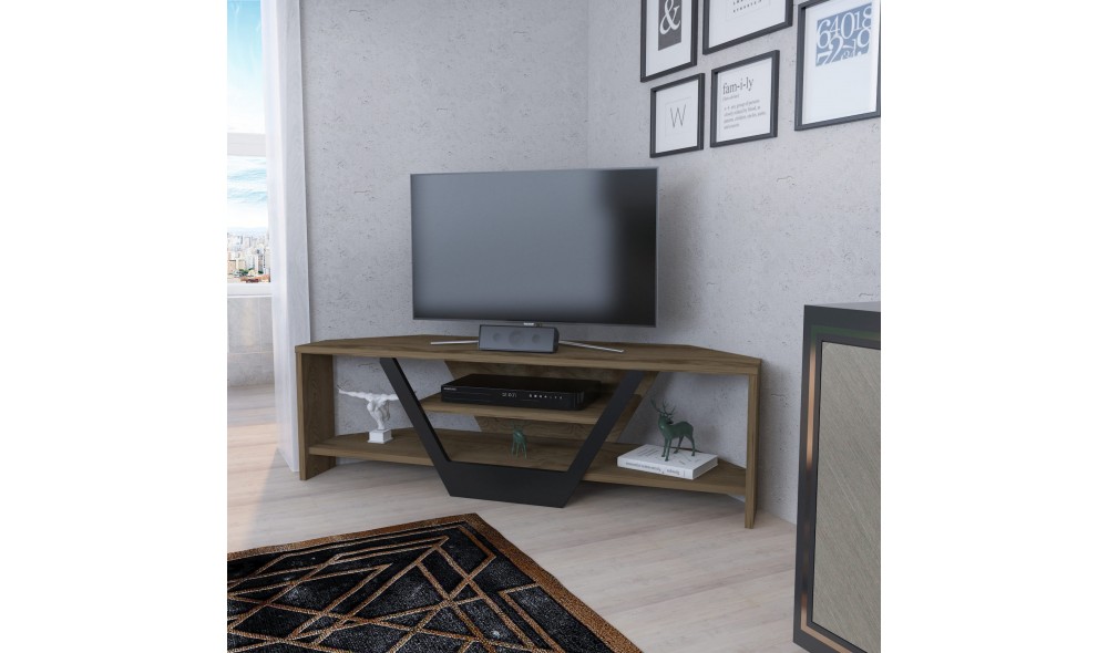 Suport TV, Sares, Oud StejarNegru, 120 x 37 x 35 cm