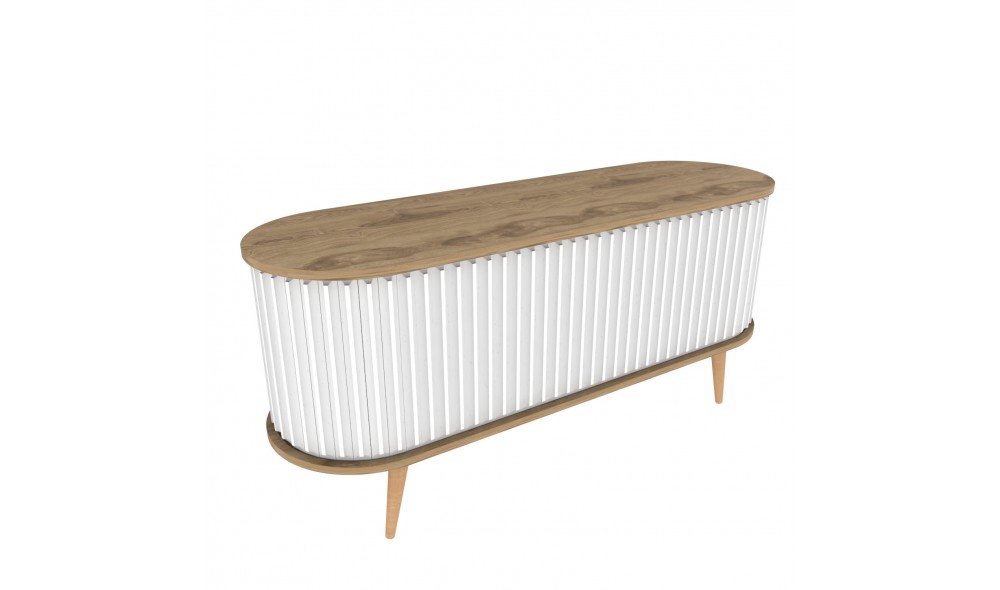 Suport TV, Stor, Oud StejarAlb, 140 x 64 x 43 cm